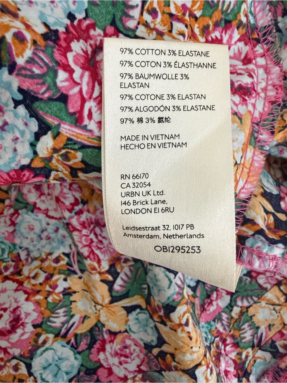 Anthropologie Maeve Off-the-Shoulder Smocked Floral Flounced Mini Dress Large - Picture 7 of 13